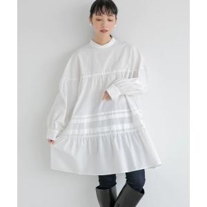 シャツ ブラウス タックティアードチュニックＬＳ　235986