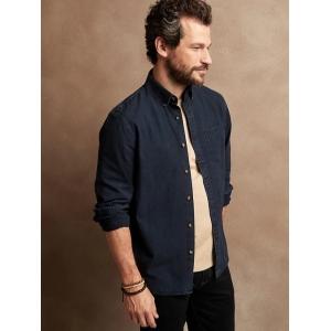 シャツ ブラウス コットンシャンブレーシャツ