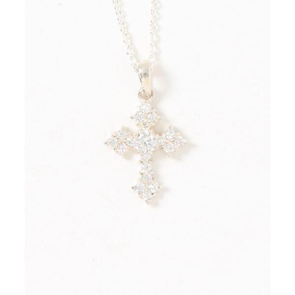 ネックレス シルバー925ジルコニアクロスネックレス レディース メンズ