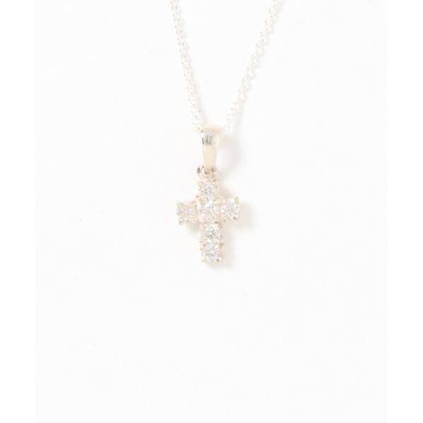 ネックレス シルバー925ジルコニアクロスネックレス レディース メンズ