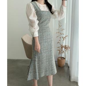 ワンピース 「Jasmine」スクエアネックツイ...の商品画像