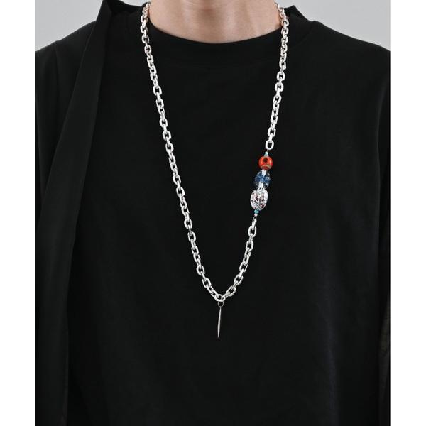 ネックレス グラスビーズ×チェーンネックレス Ria. Jaysmee/リアジェイズミー メンズ レ...
