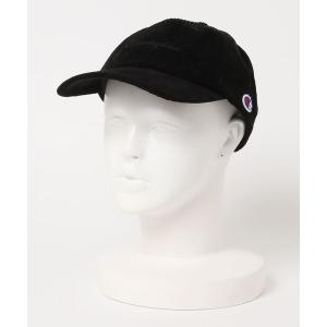 帽子 キャップ 「CHAMPION／チャンピオン」太コーデュロイ同色スクリプトロゴキャップ　ワンポイントブランドロゴ