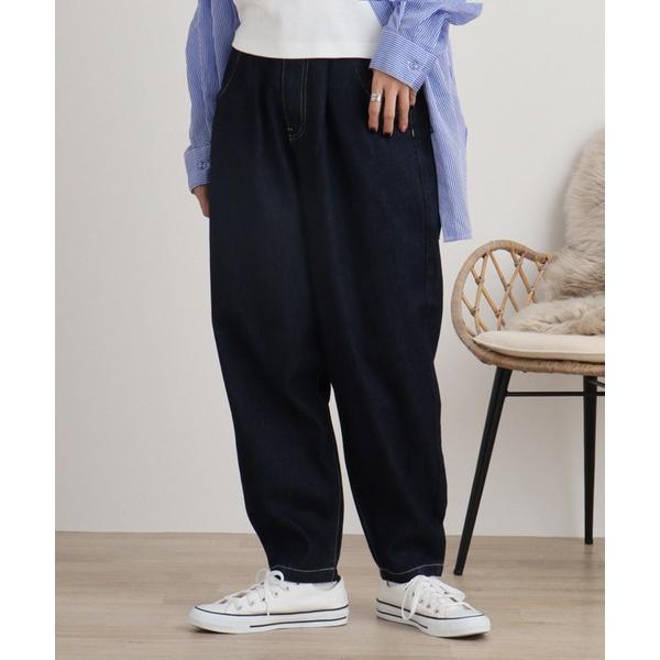 ジーンズ デニム デニムパンツ ヴィンテージ加工バルーンシルエットジーンズ レディース