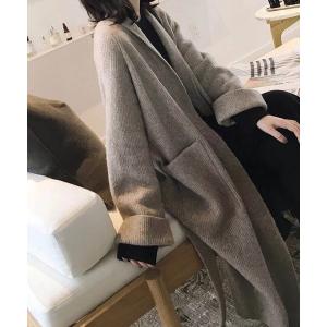 カーディガン オーバーサイズロングガウン レディース