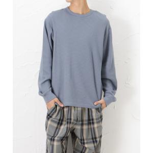 tシャツ Tシャツ DISCUS ディスカス 無地ワッフルロングスリーブTシャツ