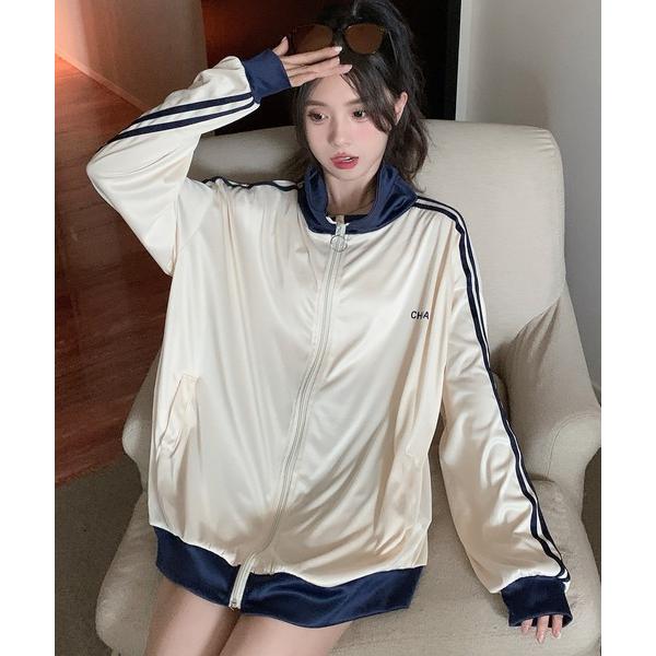 ジャージ ダブルライン トラックジャケット ジャージ トラックトップ ノームコア (セットアップ可)...