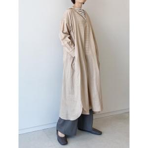 シャツワンピース フラットカラーシャツワンピース