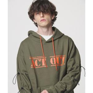 パーカー LIBERE リベーレ / STRING HOODIE ビッグシルエットストリングプリントフーディー パーカー / 215248 レディース