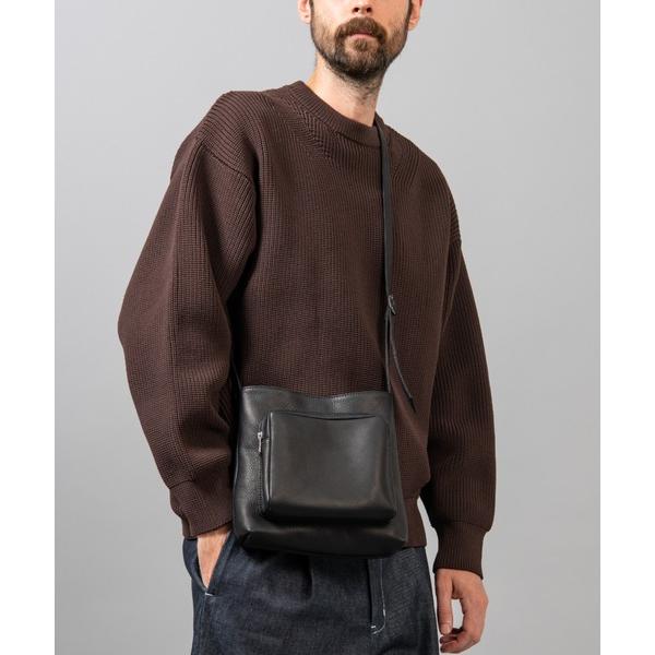 ショルダーバッグ ウォータープルーフ ウォッシャブルレザー / ガゼットポケット ミニスクエアショル...