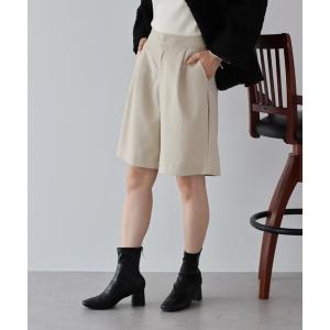 パンツ タックショートパンツ レディース