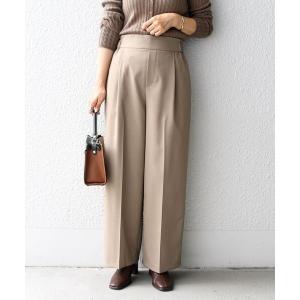 パンツ 〈手洗い可能〉ソリッドセミワイドパンツ