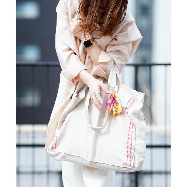 トートバッグ Lubie+9 麻BIG トートバッグ レディース