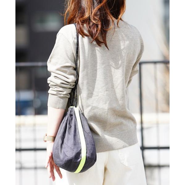 ショルダーバッグ バッグ Lubie+9 麻 巾着ポーチバッグ レディース