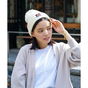 PMO KNIT CAP (WHITE) （出品は8/31まで） BEN DAVIS/WHITE LABEL ベンデイビス ニット帽 DAVIS マイクロ ロゴ