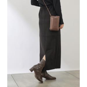 スカート フェイクスエードストレッチスカート