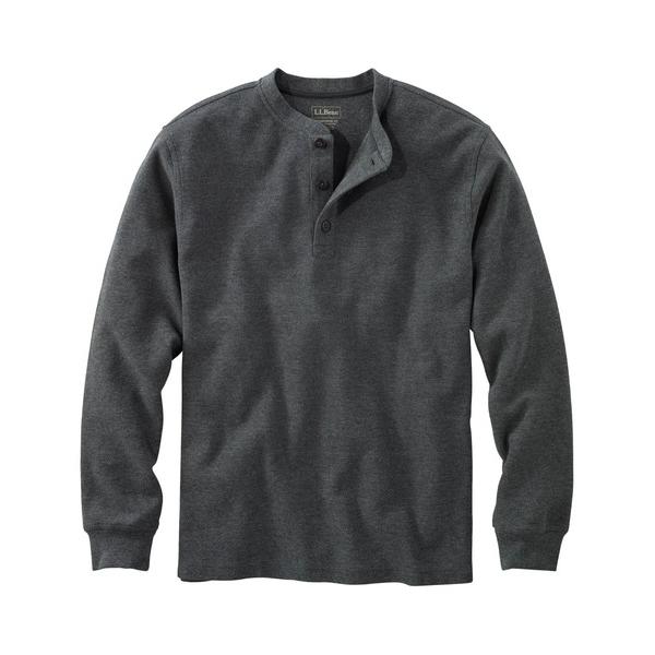 tシャツ アンシュリンカブル・ミニ・ワッフル・ヘンリー、長袖 ジャパン・フィット メンズ