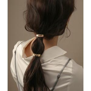 ヘアアクセサリー ゴールド メタル ニュアンス 凹凸