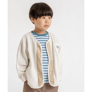 カーディガン 【coen キッズ】ミニ裏毛Vネックカーディガン