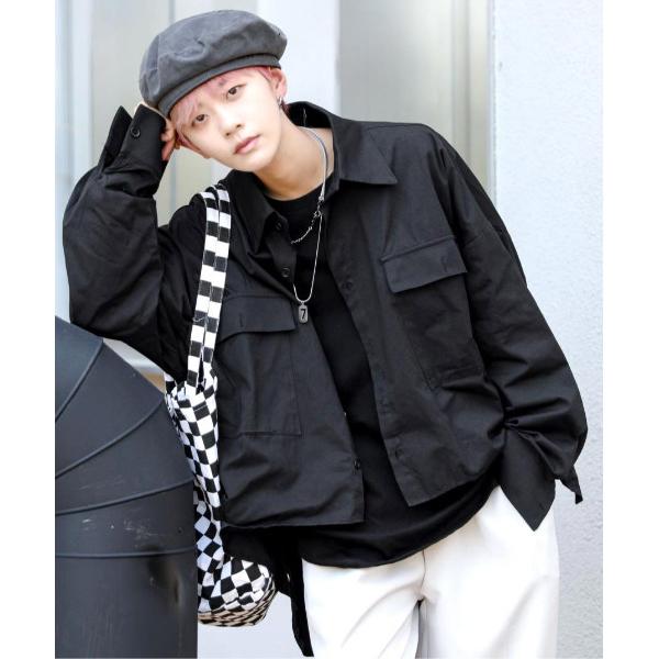 シャツ 「neos -addictive design-」ルーズシルエット CPO ダブルポケット ...