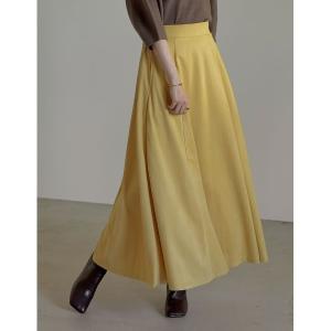 スカート 「神山まりあさん着用」ポンチスエードマキシフレアスカート レディース