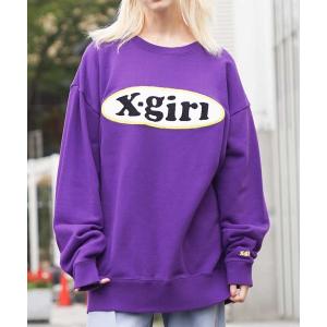 スウェット レディース CHENILLE EMBROIDERY OVAL LOGO CREW SWEAT TOP｜zozo