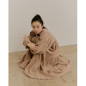 ワンピース ガーゼティアードAラインワンピース