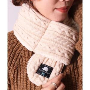 マフラー 【SCANDINAVIAN FOREST】ケーブル ニット × ボア 差し込み マフラー(TA)