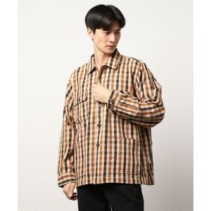 シャツ ブラウス メンズ 「HOUSTON」UK CHECK RAISED COVERALL