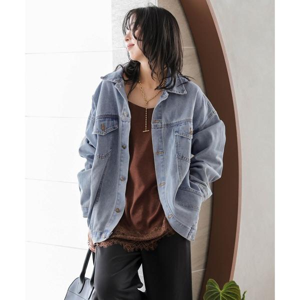 デニムジャケット gジャン ビックシルエットデニムジャケット レディース