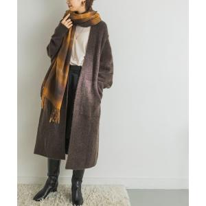 カーディガン モヘヤストレッチロングカーディガン