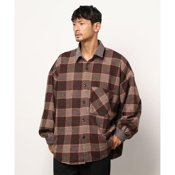シャツ ビッグシルエット 袖ギャザーチェックシャツ メンズ レディース