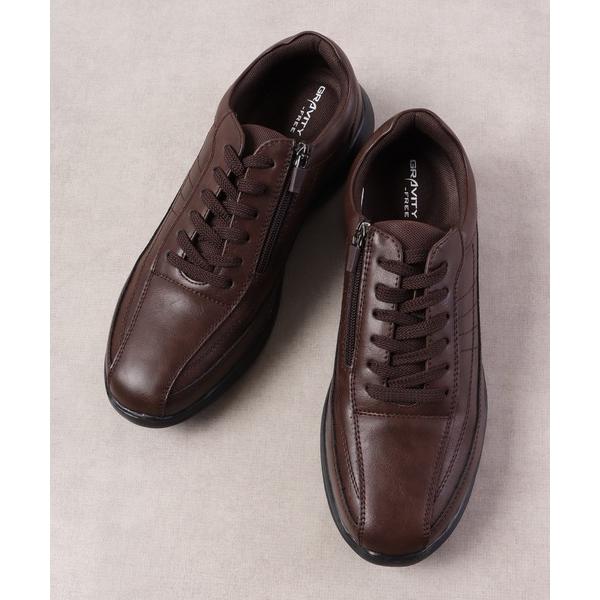 シューズ GRAVITY FREE 防水・幅広4Eウォーキングファスナーカジュアシューズ メンズ