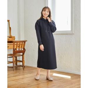 マタニティ 抗菌防臭加工授乳口付きパーカーワンピース