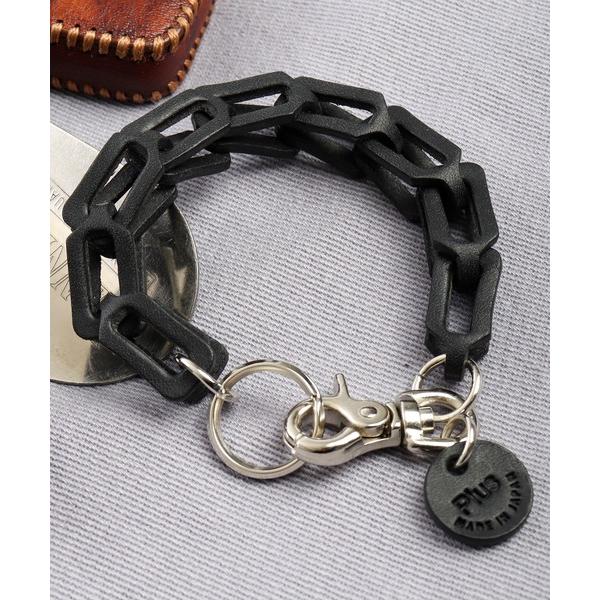 ブレスレット プラスレザー チェーンブレスレット メンズ レディース