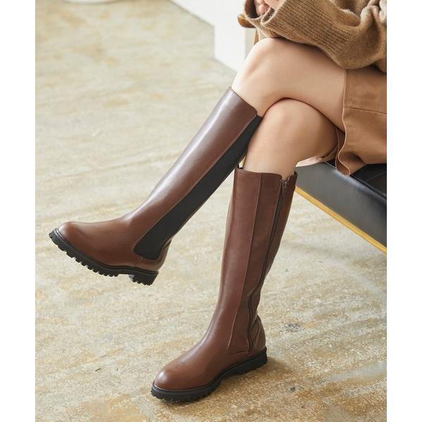 ブーツ サイドゴアロングブーツ レディース