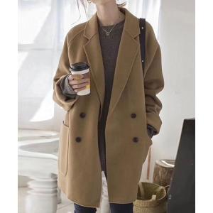 コート チェスターコート ダブルボタンチェスターコート レディース