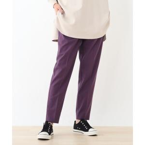 パンツ 裏起毛センタープレステーパードパンツ