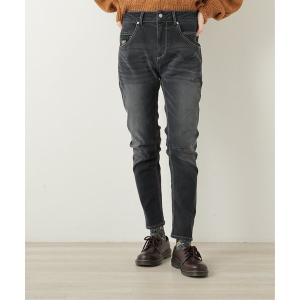 パンツ デニム ジーンズ XXS-L展開 裏起毛デニムスリムサルエルパンツ レディース