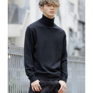 ニット ハイゲージ編み ハンドウォッシャブル / タートルネック