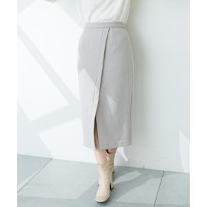 スカート 【セットアップもおすすめ】毛玉になりにくい圧縮リングニットタイトスカート