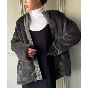 アウター リバーシブルキルティングジャケット レディース