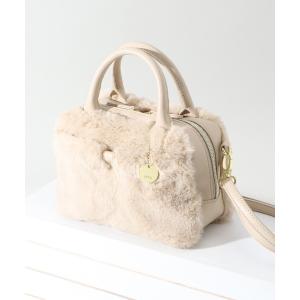 ショルダーバッグ バッグ エコファーミニ手提げショルダーバッグ レディース