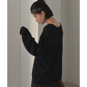 ニット カールネックテープヤーンニットプルオーバー