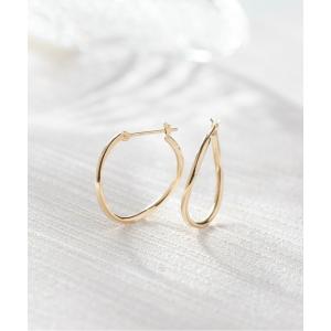 Jewel closet by L&Co. ピアス K18PG/K18YG コンビカラー フープピアス