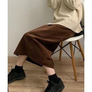 スカート ウエストゴムコーデュロイスカート