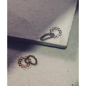 指輪 リング Square Cable Chain/Curb Chain Set Ring レディース メンズ