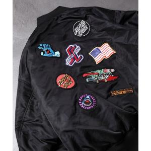 ジャケット MA-1 WEB限定 SANTA CRUZ×FREAK'S STORE/サンタクルーズ 別注 ビッグシルエット ワッペンアレンジ MA-1