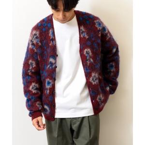 カーディガン BEAMS PLUS / ボタニカル ジャカード カーディガン メンズ レディース