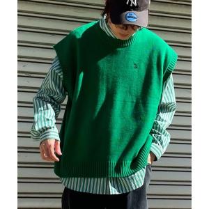 ベスト ∴WEGO/U.S. POLO ASSN. 別注 ルーズニットベスト